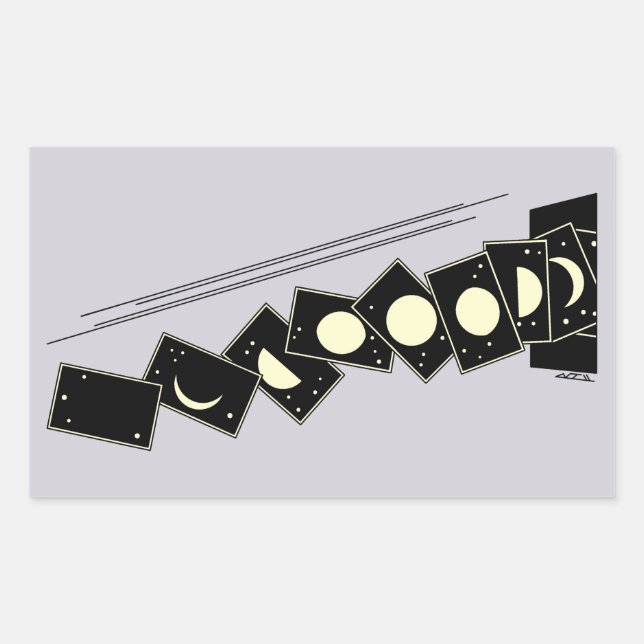 Time Falling Through a Hole Rectangular Sticker (Front)