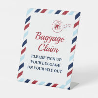 Time Flies Aeroplane Birthday Baggage Claim Sign