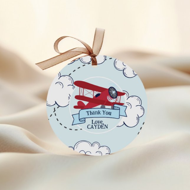 Time Flies Aeroplane Birthday Favour Tags (Creator Uploaded)
