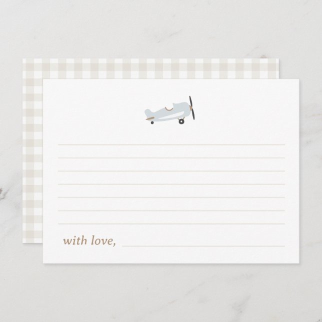 ‘Time Flies’ Airplane Theme Time Capsule Cards (Front/Back)