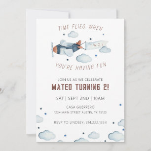 TIME FLIES BIRTHDAY! INVITATION