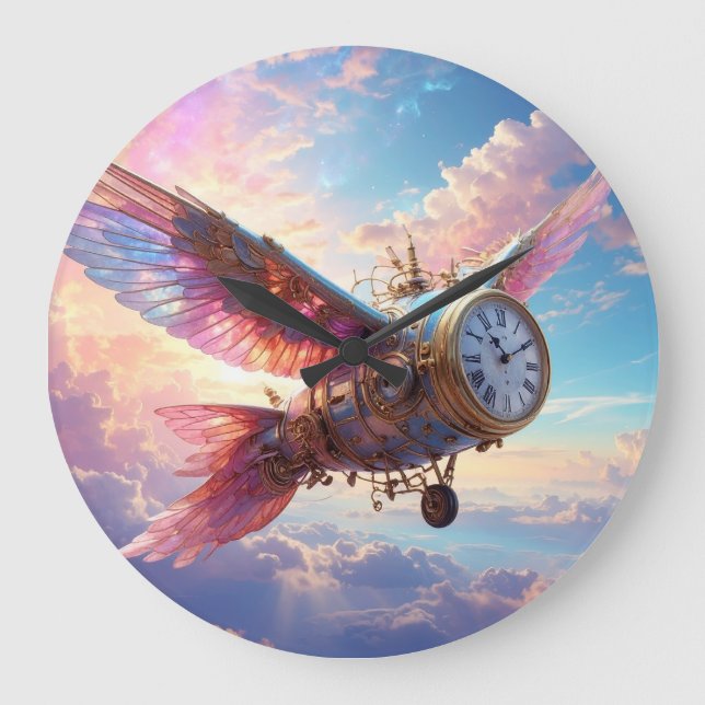 Time Flies Coffee Mug Large Clock (Front)