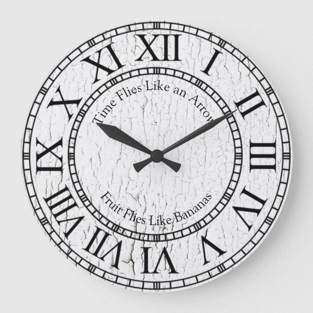 Time Flies Like an Arrow Large Clock (Front)