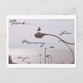 Time...flies. Memory...stays. Postcard