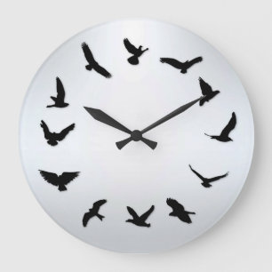 Time Flies Minimalist Novelty Bird Wall Clock