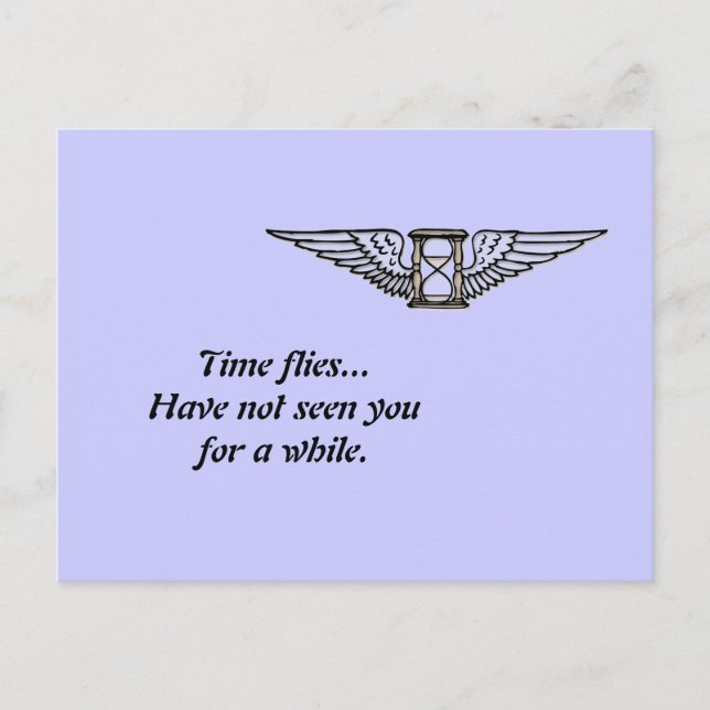 Time Flies Postcard (Front)