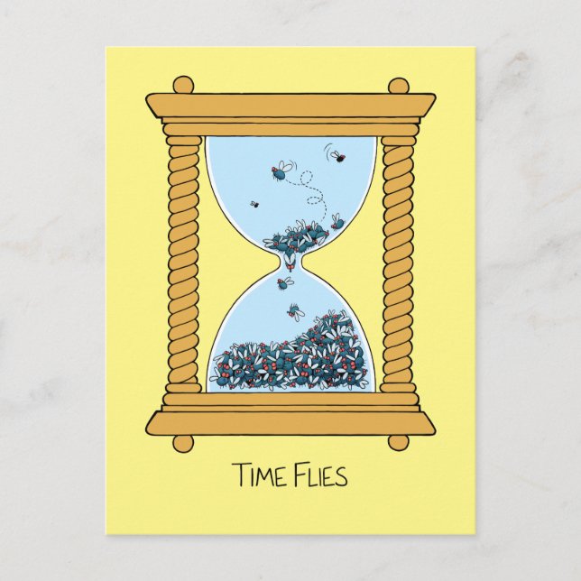 Time Flies Postcard (Front)