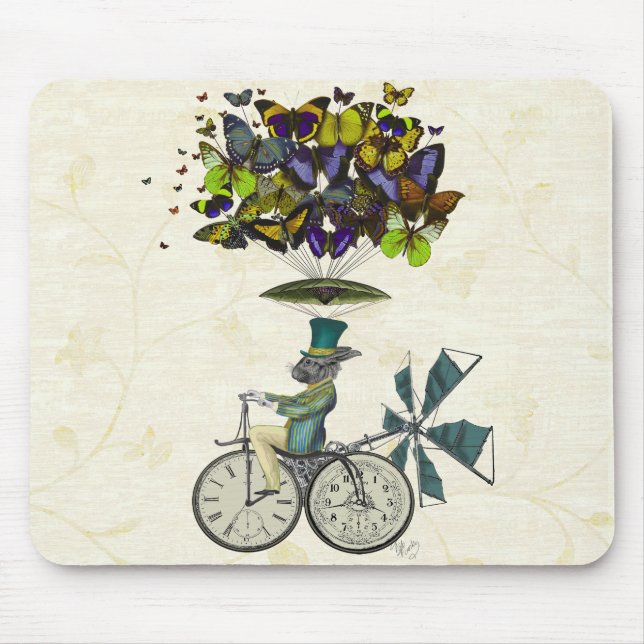 Time Flies Rabbit 3 Mouse Pad (Front)