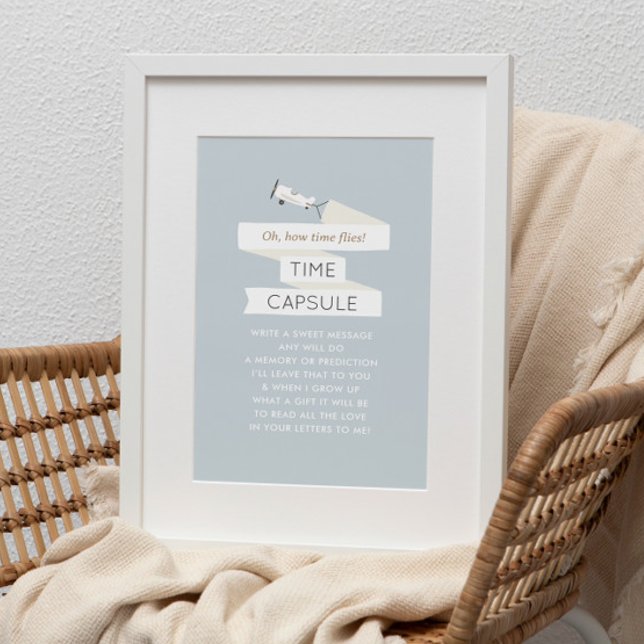 ‘Time Flies’ Vintage Airplane Time Capsule Sign (Creator Uploaded)