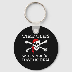 Time Flies When You're Having Rum Key Ring