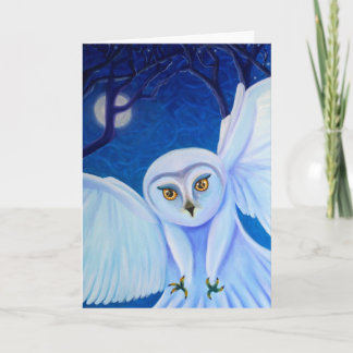 Time Flies, white owl card