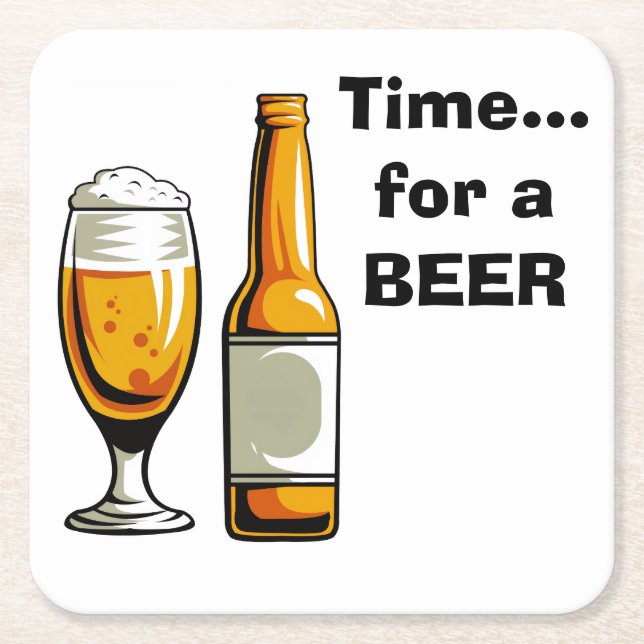 Time for a beer coasters (Front)