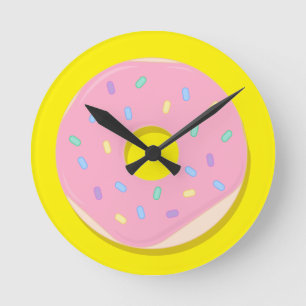 Time for a doughnut! round clock