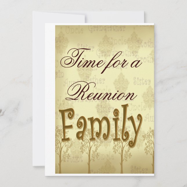 Time for a Family Reunion Invitation (Front)