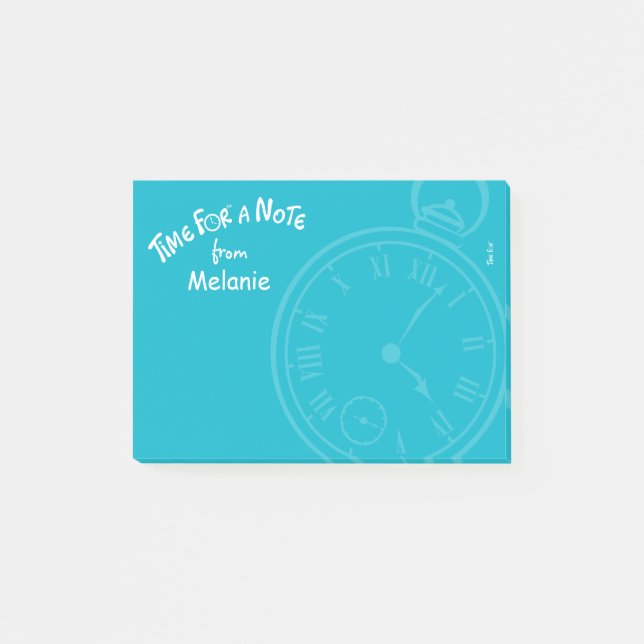 "Time for a note" personalised post-it note (Front)