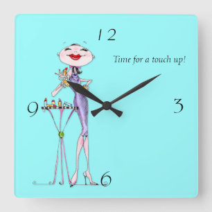 Time for a Touch Up Woman humour clock