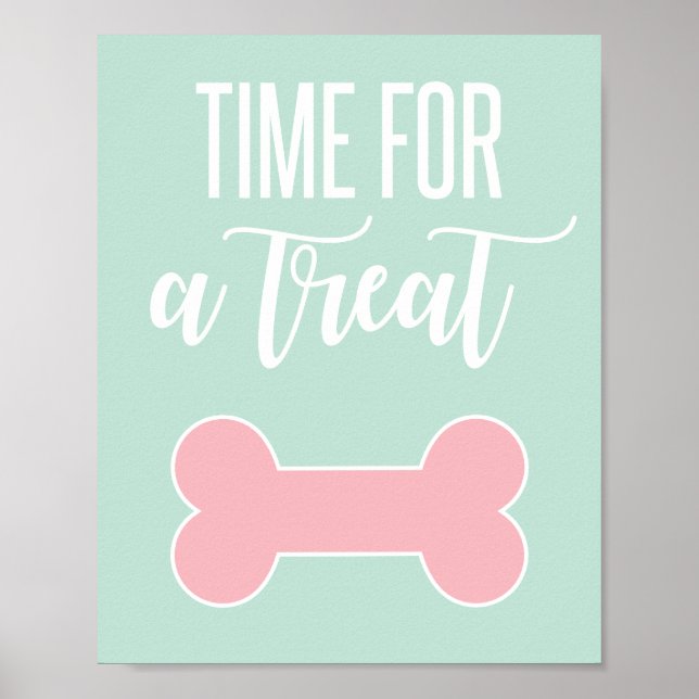 Time for a Treat Puppy Party Sign (Front)