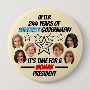 Time for a Woman President 10 Cm Round Badge