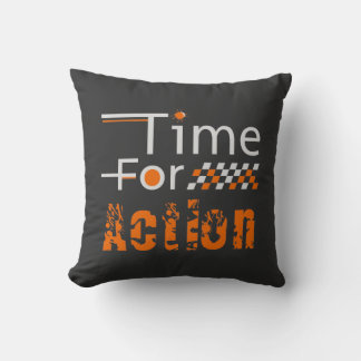 Time For Action Retro motorsports Racing Cushion