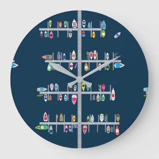 Time for Boating Large Clock