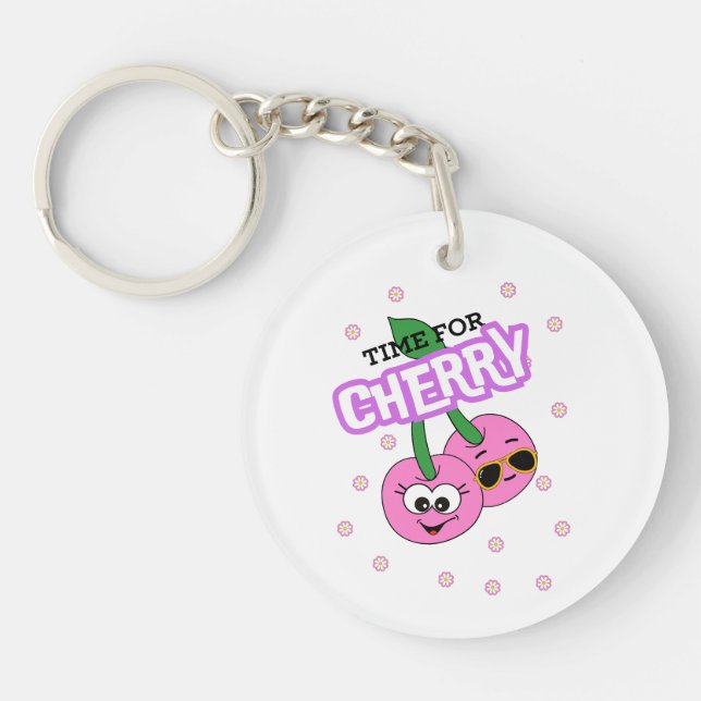 TIME FOR CHERRY KEY RING (Front)