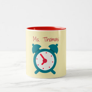 Time for Class Clock Two-Tone Coffee Mug