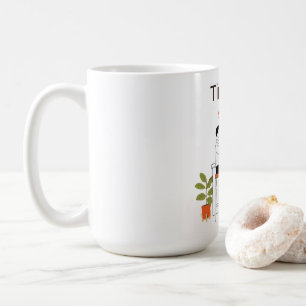 Time for Coffee Cute Couple Illustratio Mug, 15 oz Coffee Mug