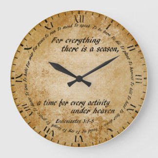 Time For Everything Large Clock