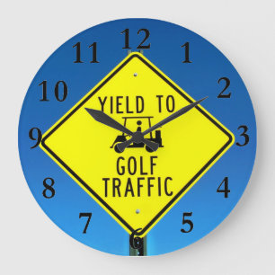 Time For Golf! Large Clock