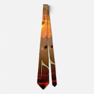 Time for Music, elegant gold and bronze colours Tie