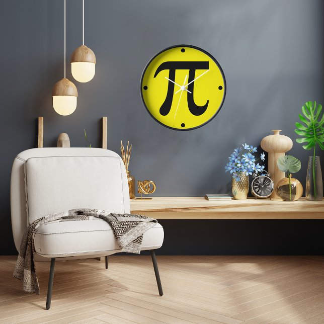 Time For Pi Wall Clock with  Black Wood Frame (Creator Uploaded)