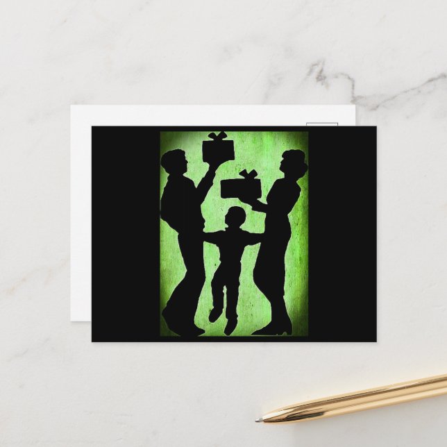 Time for Presents! Holiday Postcard (Front/Back In Situ)