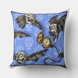 Time For Skull Bats - Pop Goth Nightmare Square Cushion
