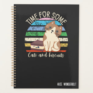 Time for some cats & biscuits   funny cat pun planner