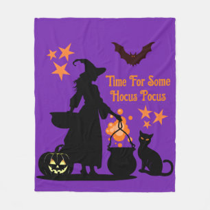 Time For Some Hocus Pocus Halloween Fleece Blanket