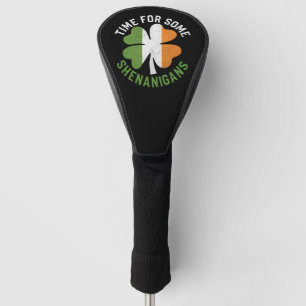 Time For Some Shenanigans Clover St Patrick's Day Golf Head Cover