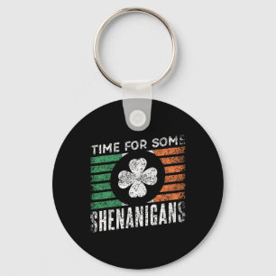 Time For Some Shenanigans Ireland St. Patricks Day Key Ring