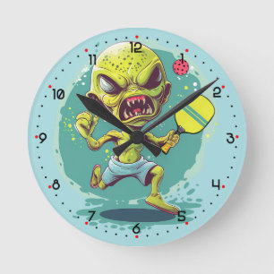 Time for Space Rage Rally Pickleball Round Clock