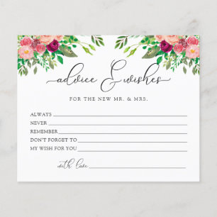 Time for tea advice and wishes bridal shower card