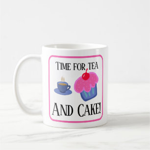 Time for tea and cake!  With your name Coffee Mug
