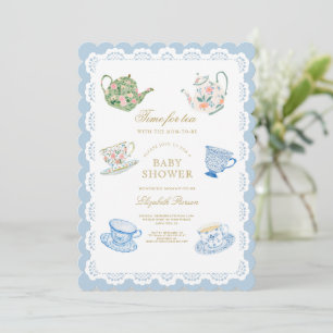 Time for tea Baby Shower Invitation