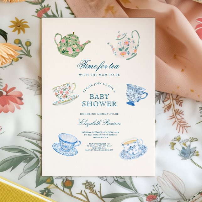 Time for tea Baby Shower Invitation (Creator Uploaded)