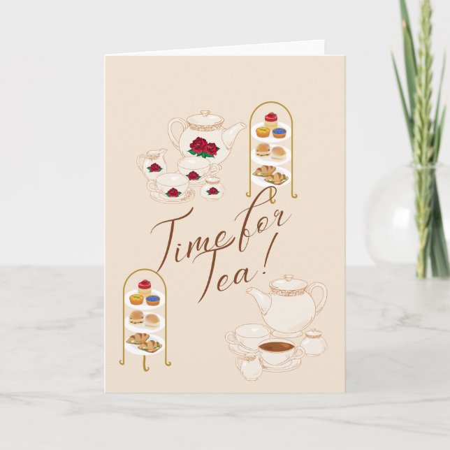 Time for Tea! Blank Card (Front)