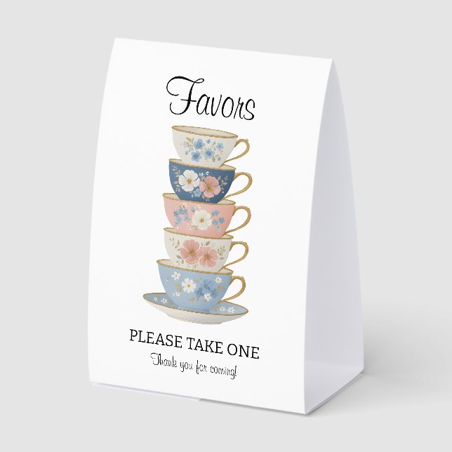 Time for Tea Bridal Shower Favours Tabletop Sign (Front)