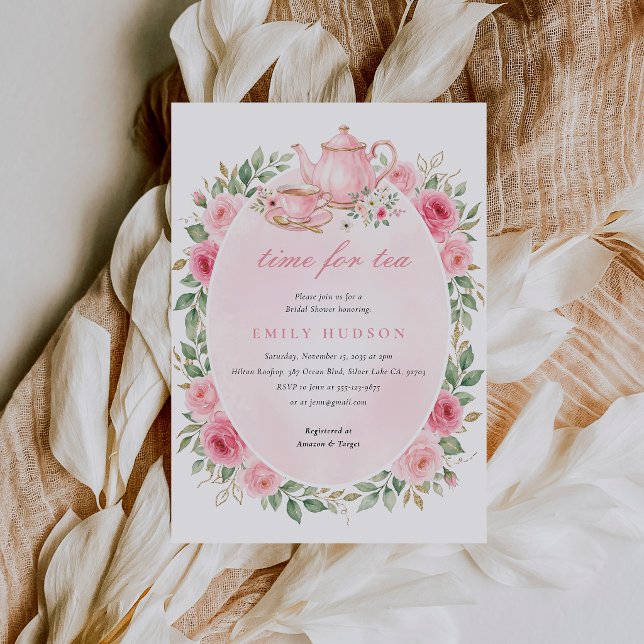 Time for Tea Bridal Shower Invitation (Creator Uploaded)