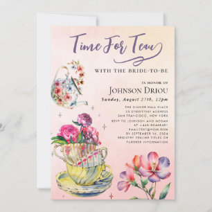 Time For Tea Bridal Shower Party Invitation