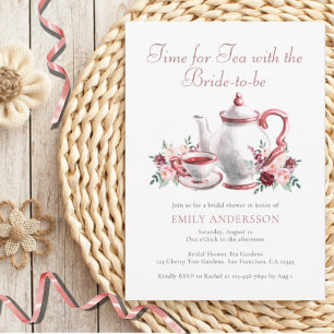 Time for Tea Bridal Shower Party  Invitation