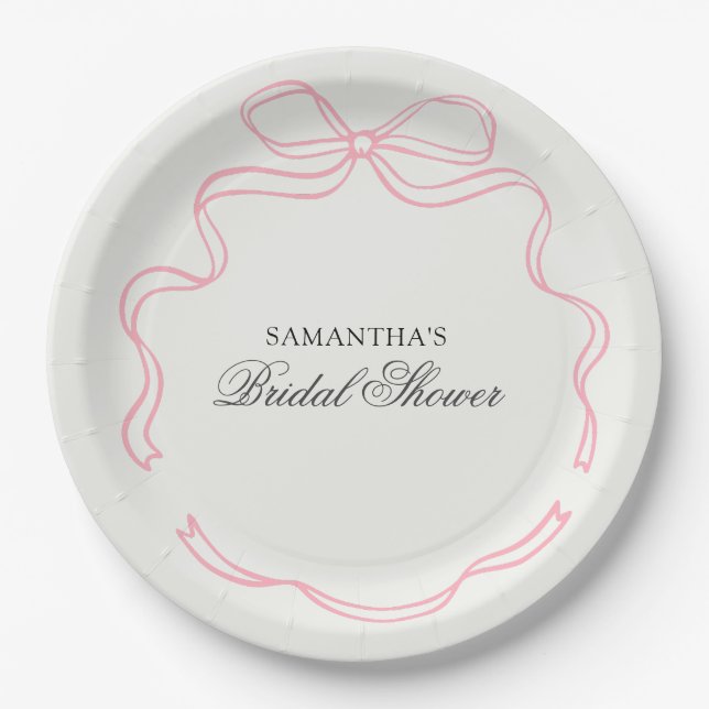 Time for Tea Bridal Shower Wildflower  Paper Plate (Front)