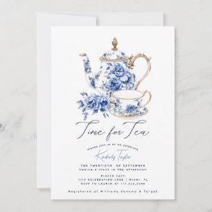 Time for Tea Chinoiserie Bridal Shower Party Invitation