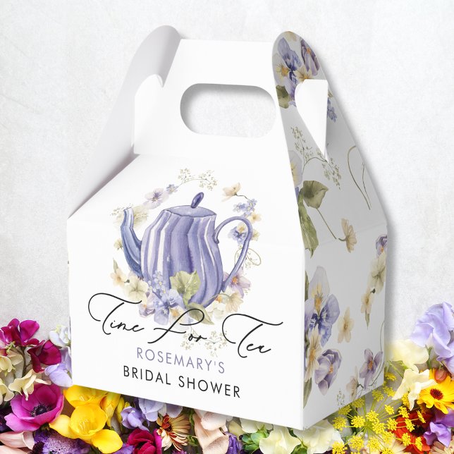 Time For Tea Floral Bridal Shower Favour Box (Creator Uploaded)